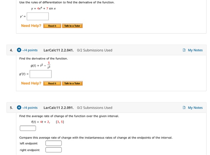 Solved Use the rules of differentiation to find the | Chegg.com