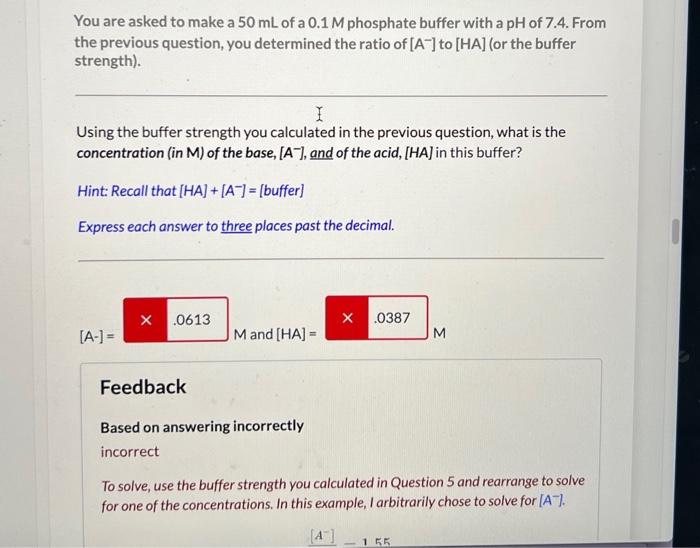 You are asked to make a 50 mL of a 0.1M phosphate | Chegg.com