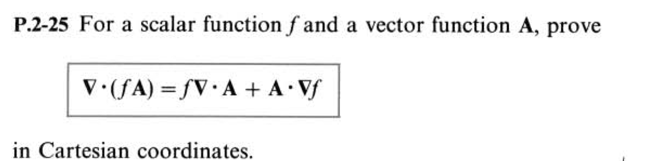 Solved P.2-25 ﻿For a scalar function f ﻿and a vector | Chegg.com