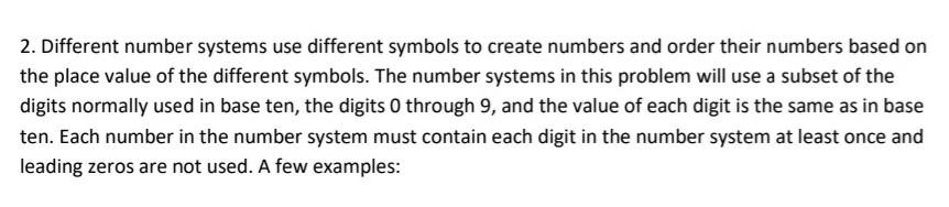 Solved 2. Different number systems use different symbols to | Chegg.com