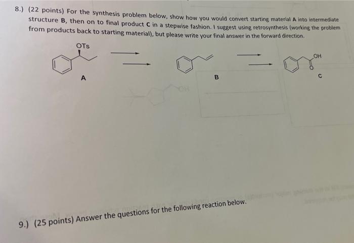 Solved 8.) (22 points) For the synthesis problem below, show | Chegg.com