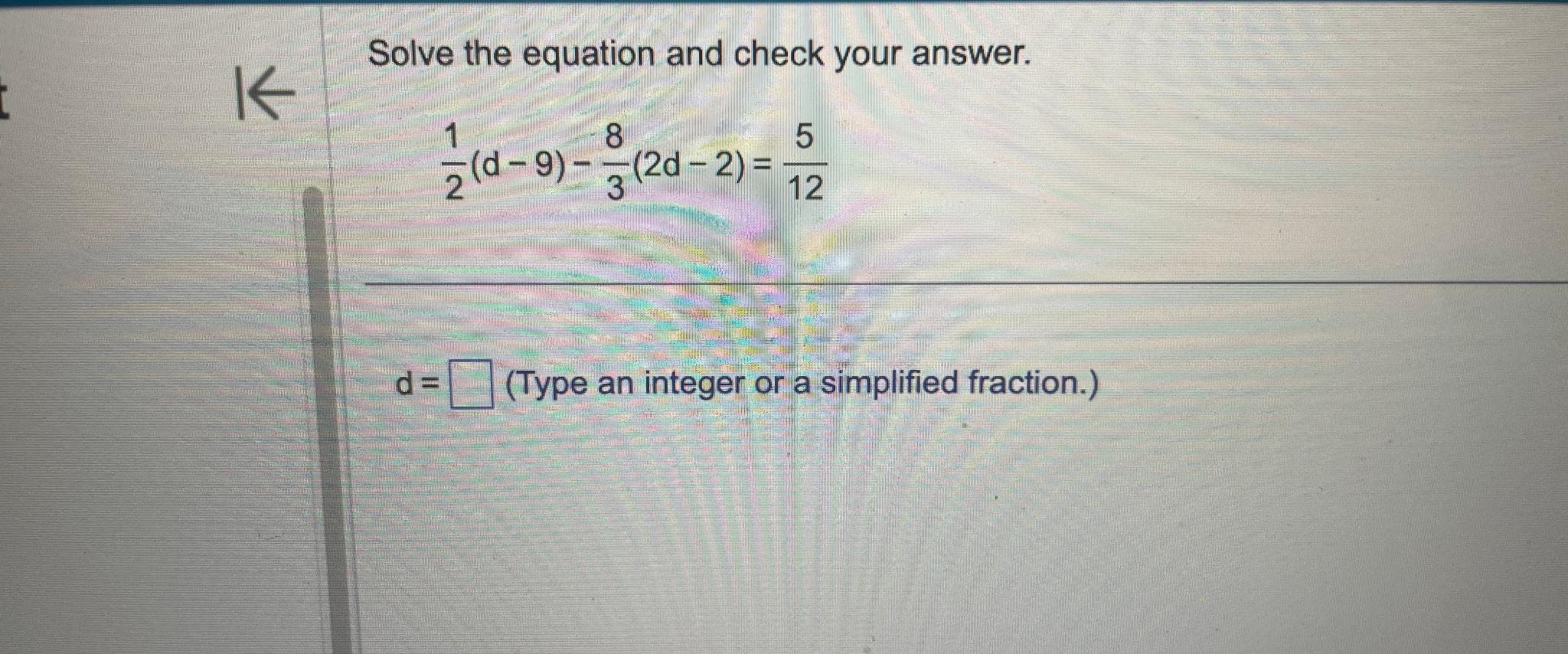 Solved Solve the equation and check your | Chegg.com