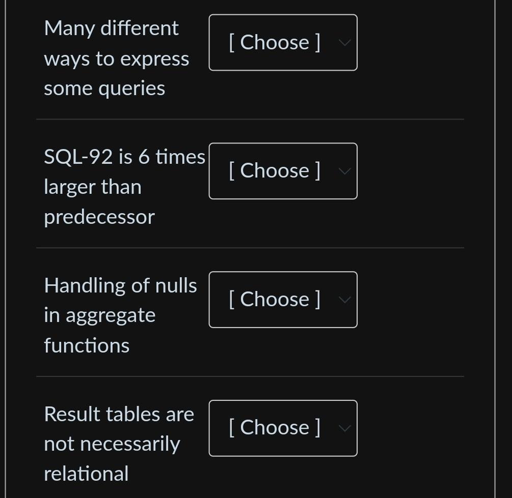 Solved Identify the advantages and disadvantages of SQL. | Chegg.com