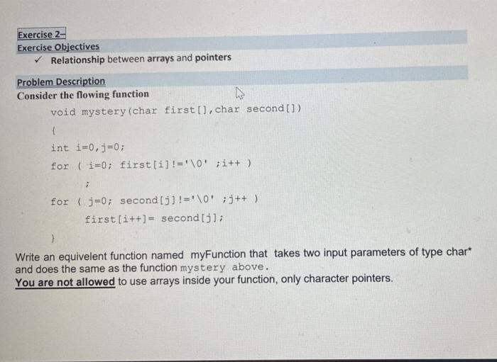 Solved Exercise 2- Exercise Objectives Relationship between | Chegg.com