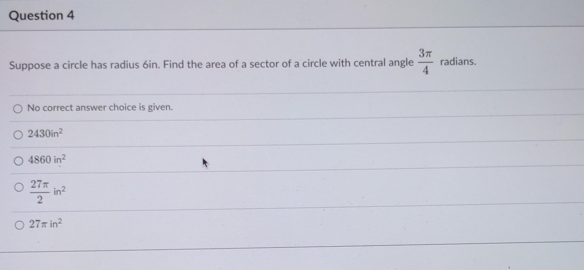 find the area of a circle if the radius is 6