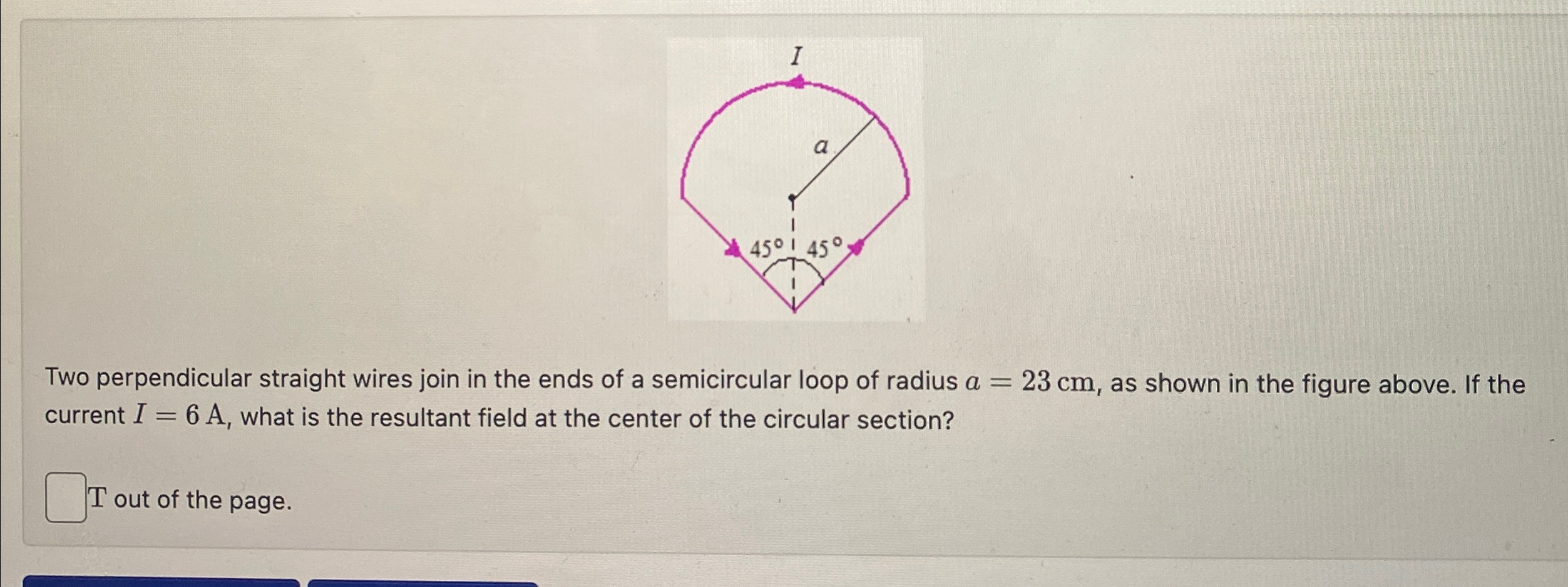 Two perpendicular straight wires join in the ends of | Chegg.com