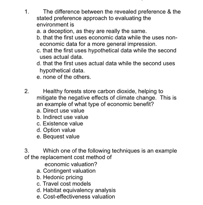 Solved 1. The difference between the revealed preference & | Chegg.com