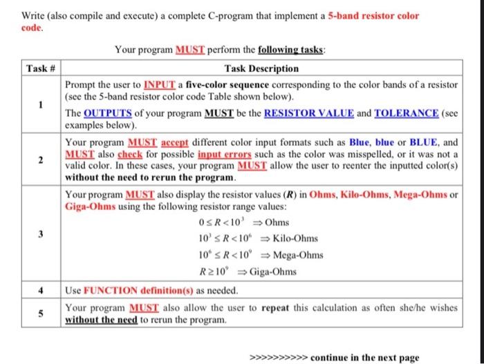 Solved Write (also compile and execute) a complete C-program | Chegg.com
