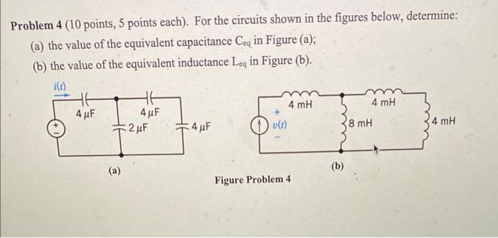 Solved Problem 4 ( 10 points, 5 points each). For the | Chegg.com