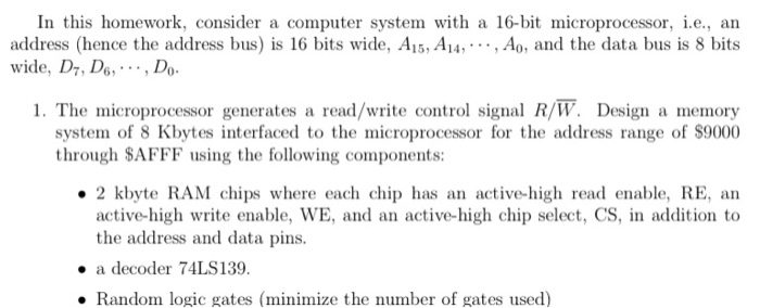 Solved In this homework, consider a computer system with a | Chegg.com