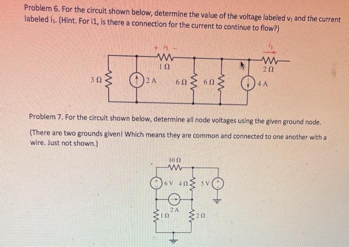 Solved Problem 6. For the circuit shown below, determine the | Chegg.com