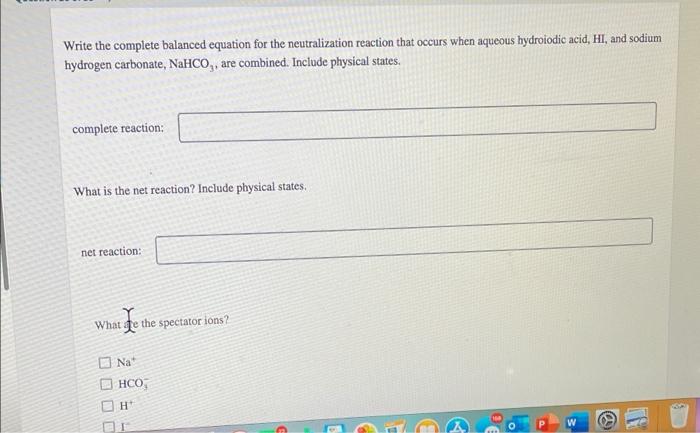Solved Write the complete balanced equation for the | Chegg.com