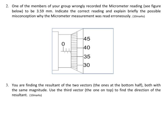 Solved 1. Below is a measured length using the Vernier | Chegg.com