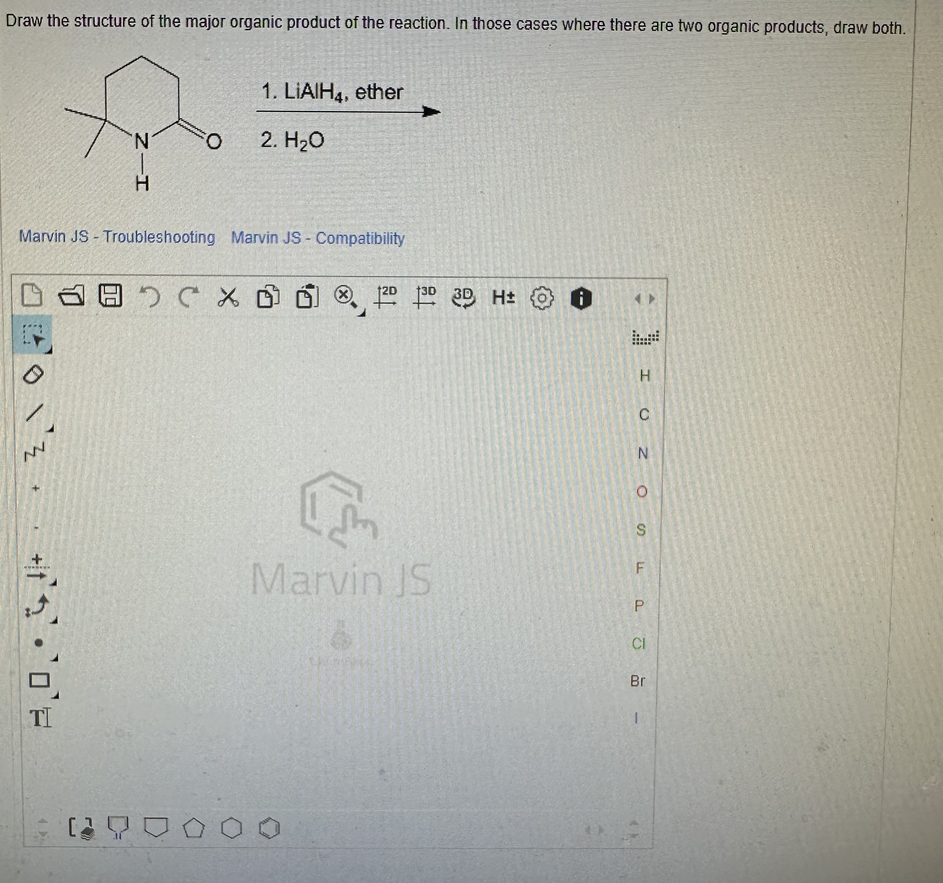 Solved Draw the structure of the major organic product of | Chegg.com