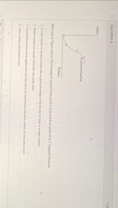 Solved Question 3 The Law of Diminishing Marginal Returns 65 | Chegg.com