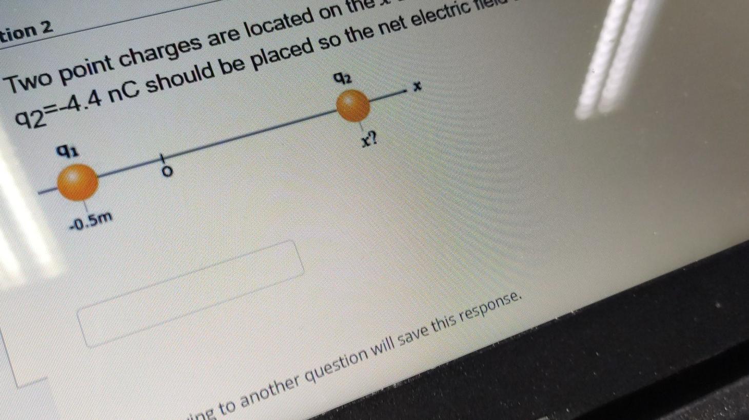 Solved etion 2 Two point charges are located on the x-axis. | Chegg.com