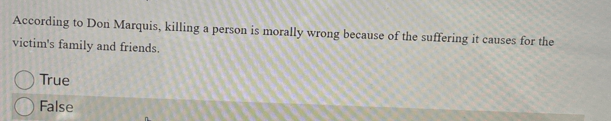 Solved According to Don Marquis, killing a person is morally | Chegg.com