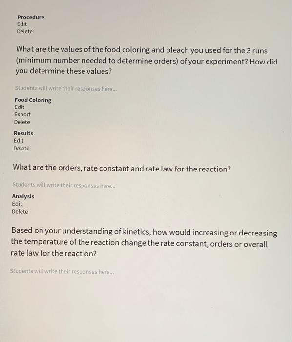 Experiment 6 1 Food Coloring and Bleach