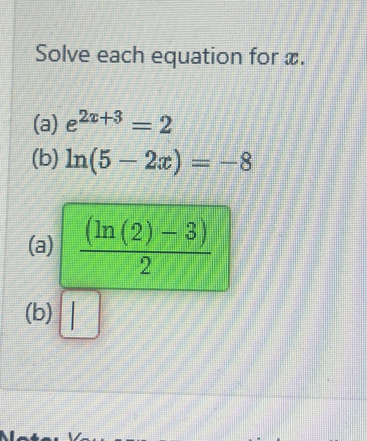 Solved Solve Each Equation For | Chegg.com