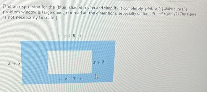 Solved Find an expression for the (blue) shaded region and | Chegg.com