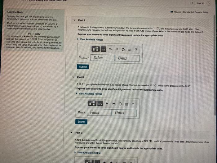 Solved of 12 > Review Constants Periodic Table Part A | Chegg.com