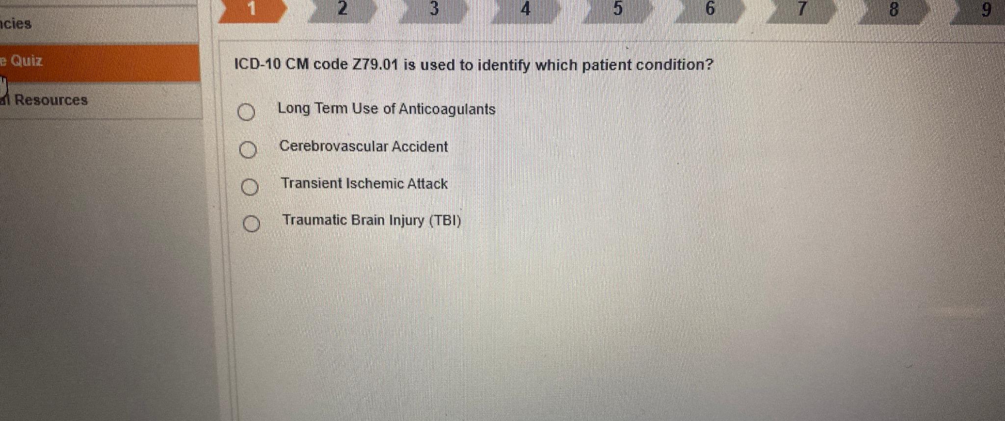 Solved ICD-10 ﻿CM code Z79.01 ﻿is used to identify which | Chegg.com