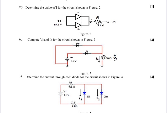 Solved iii) Determine the value of I for the circuit shown | Chegg.com