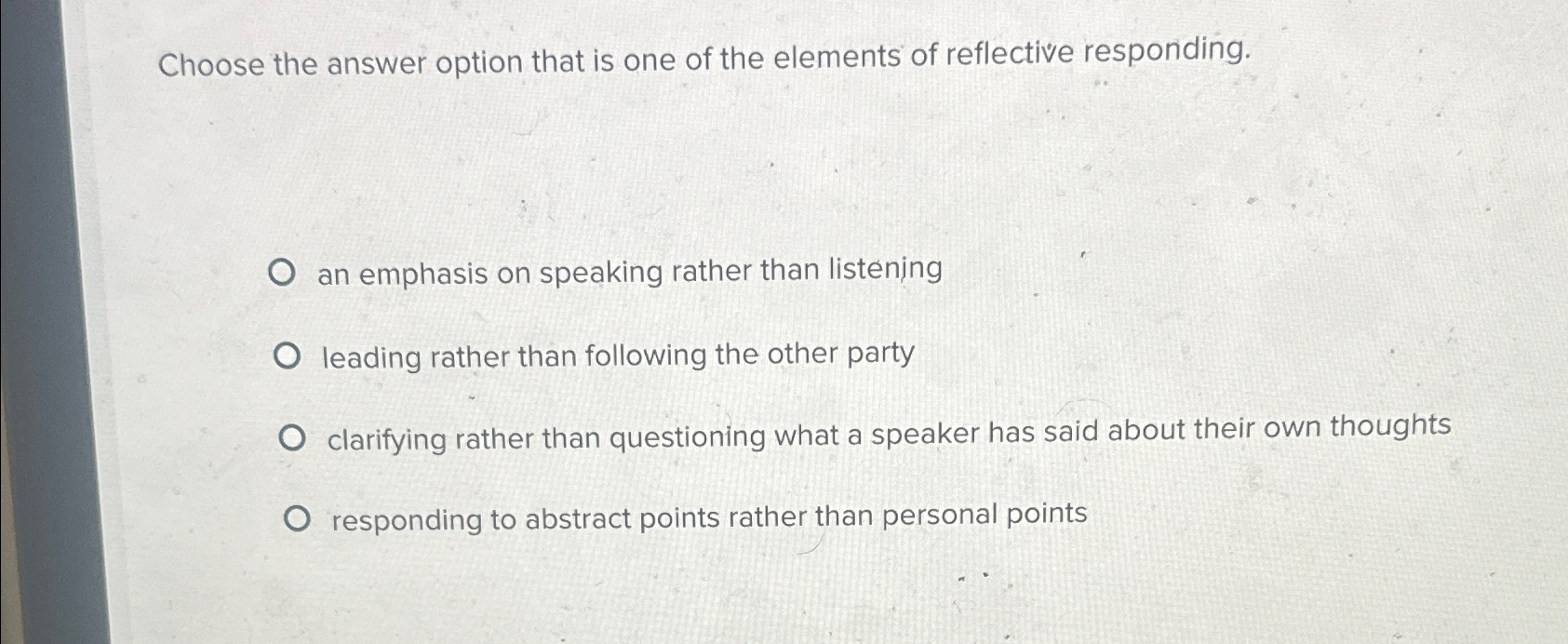 Solved Choose the answer option that is one of the elements | Chegg.com