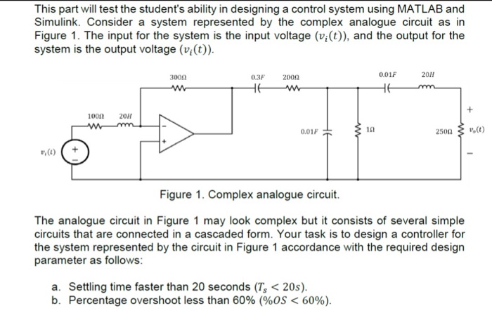 control system using matlab assignment help | matlab... Solved This part will test the student's ability in | Chegg.com