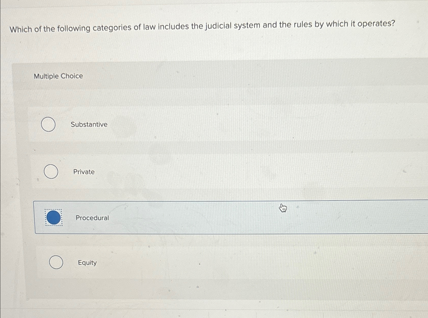 Solved Which of the following categories of law includes the | Chegg.com