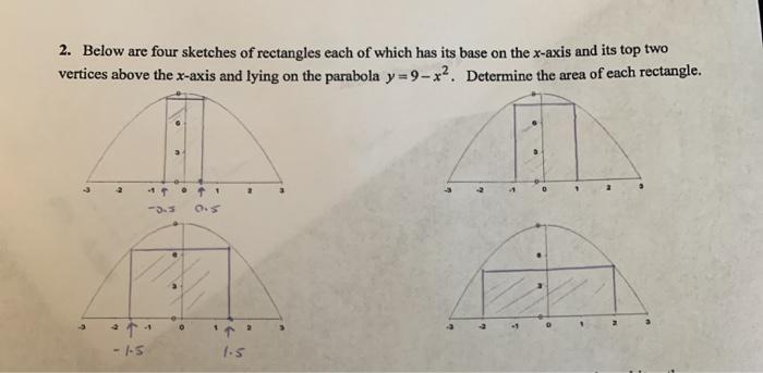 Solved 2. Below are four sketches of rectangles each of | Chegg.com
