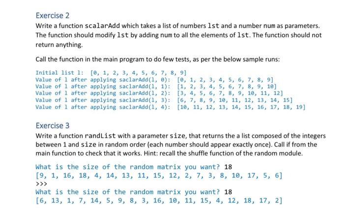 Solved Exercise 1 This exercise is about matrix addition. If | Chegg.com