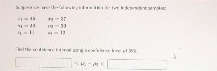 Solved Suppose we have the following information for two | Chegg.com