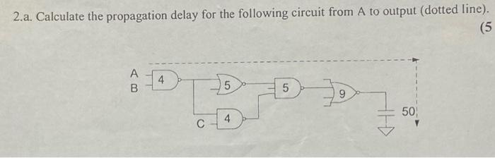 Solved 2.a. Calculate The Propagation Delay For The | Chegg.com