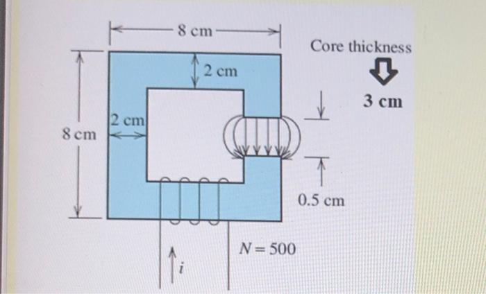 Solved EXAM HELPa magnetic core with air gap is shown in | Chegg.com