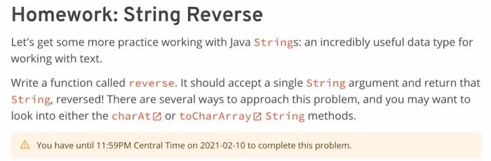 java homework string