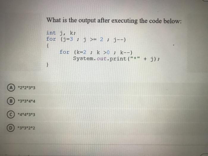 Solved What Is The Output After Executing The Code Below Chegg Com