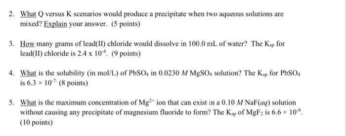 Solved 2. What Q versus K scenarios would produce a | Chegg.com