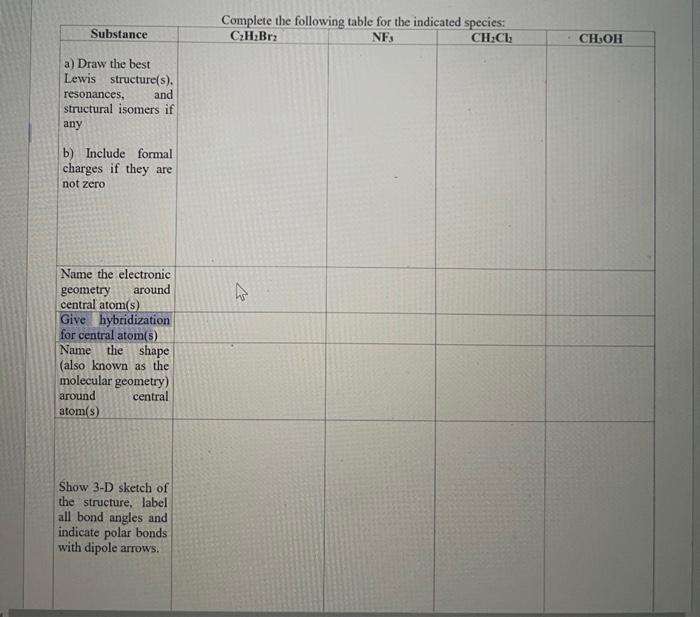 Solved Substance a) Draw the best Lewis structure(s), | Chegg.com