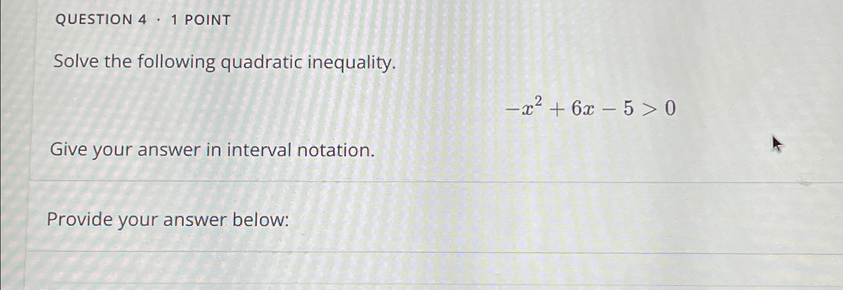 Solved Question 4 1 ﻿pointsolve The Following Quadratic