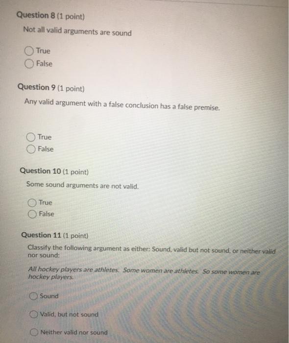 Solved Question 1 (1 point) Consider the following two | Chegg.com