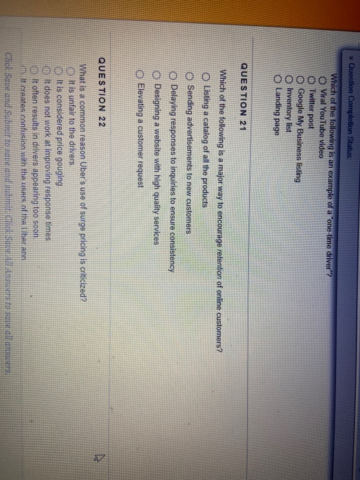Solved * Question Completion Status: Which of the following | Chegg.com