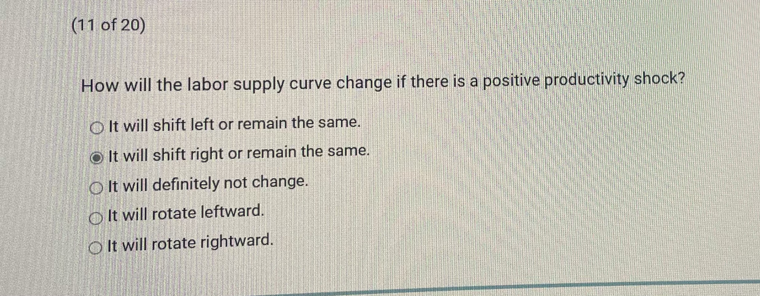 Solved (11 ﻿of 20)How will the labor supply curve change if | Chegg.com