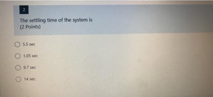 Solved The figure above shows the unit step response of a | Chegg.com
