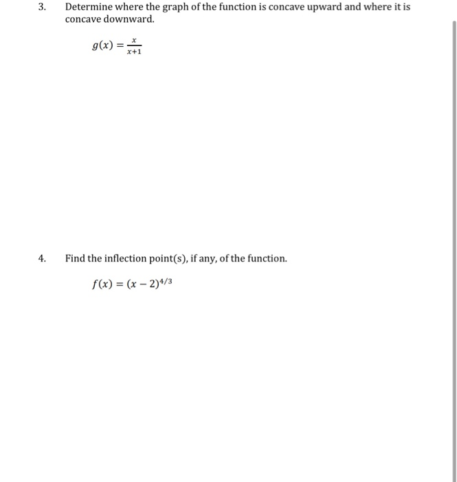 Solved 3. Determine where the graph of the function is | Chegg.com