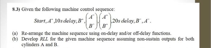 Solved 8.3) Given the following machine control sequence: | Chegg.com