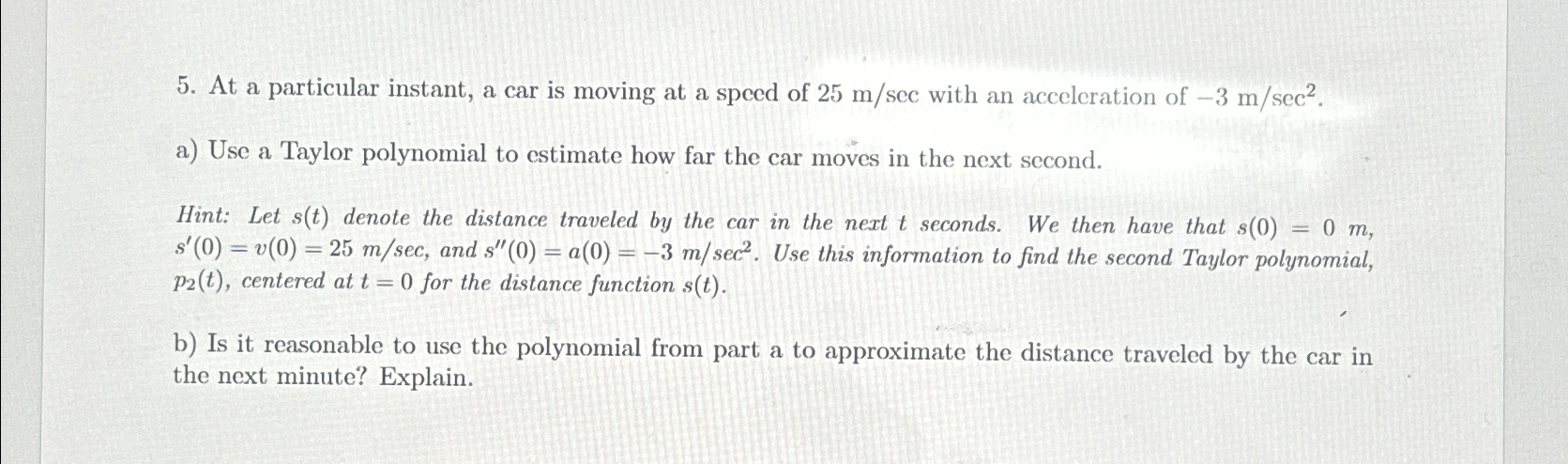 Solved At a particular instant, a car is moving at a speed | Chegg.com