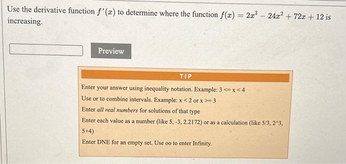 Solved Use The Derivative Function F′ X To Determine Where