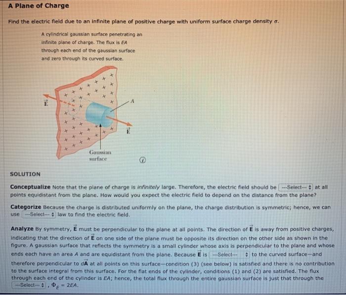 Solved A Plane of Charge Find the electric field due to an | Chegg.com