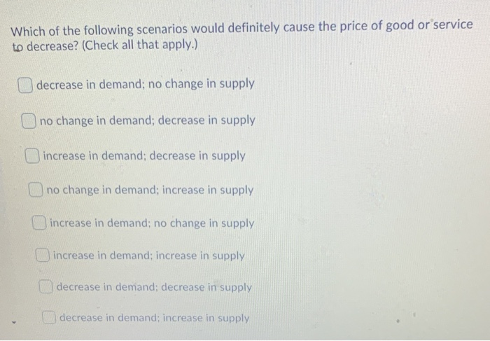 Solved Which Of The Following Scenarios Would Definitely | Chegg.com